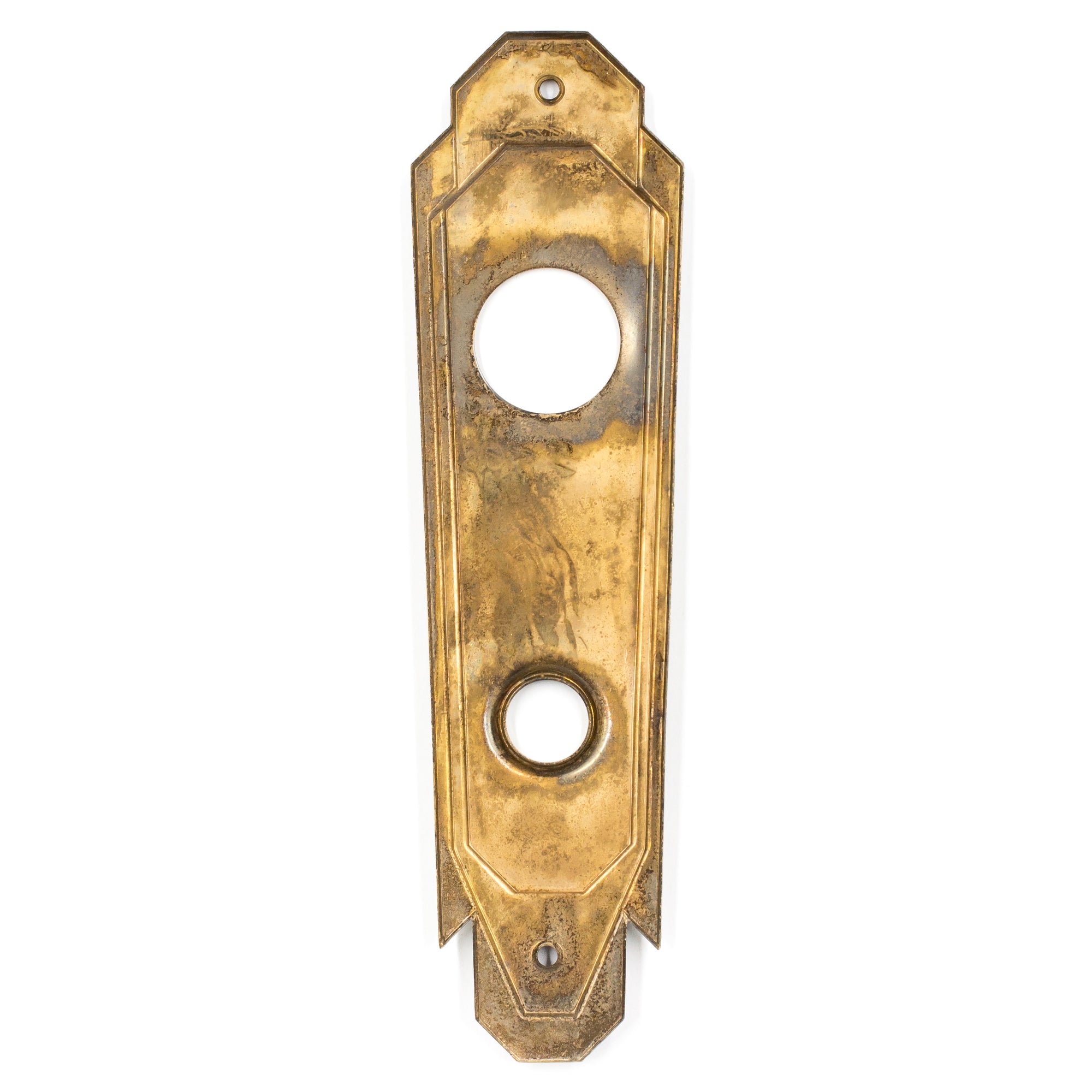 Late Deco Bronze Entry Door Plate