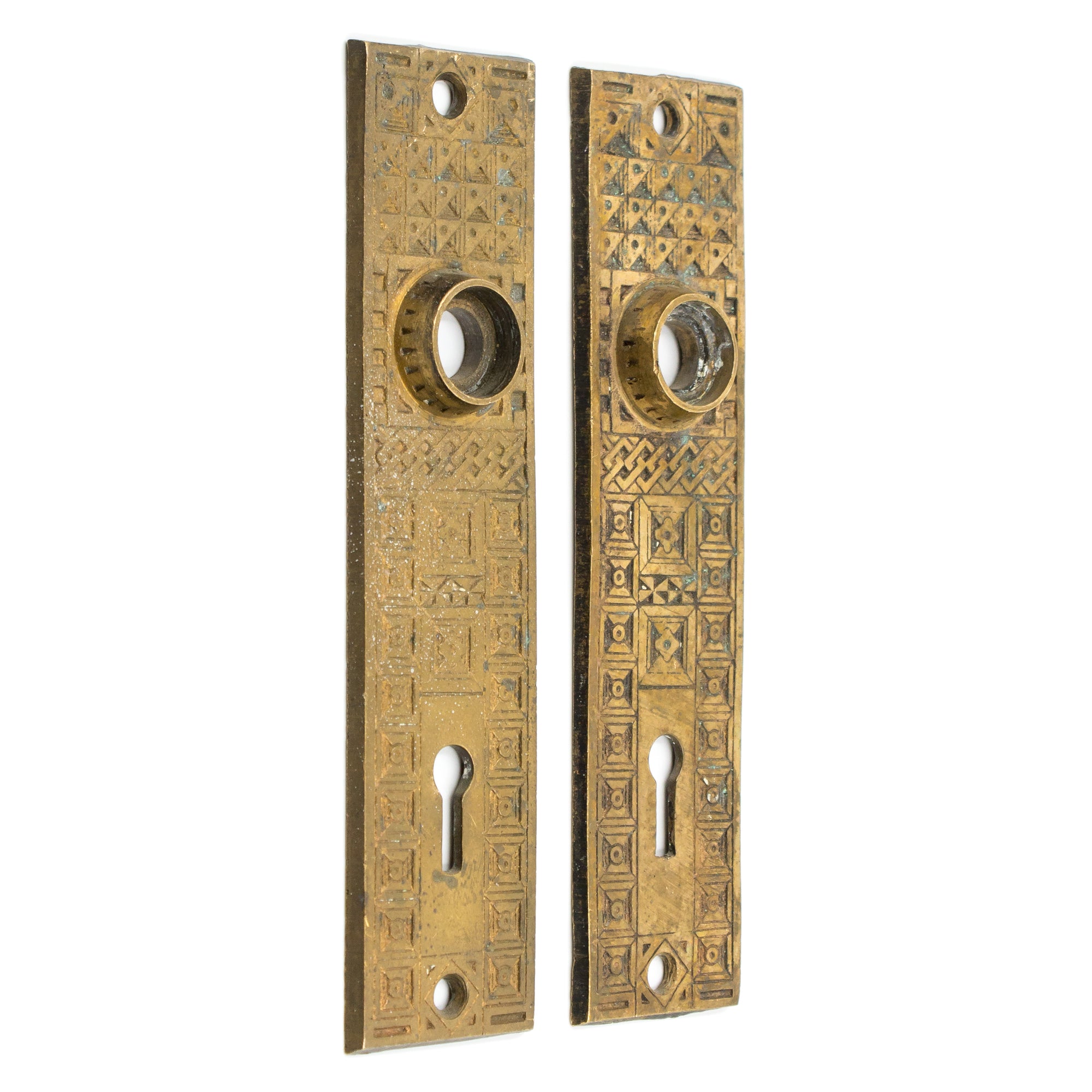 Mallory & Wheeler Bronze Door Knob Escutcheon Pair