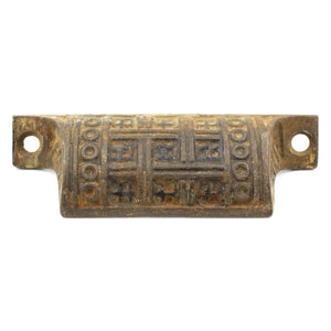 Geometric Victorian Ornate Iron Bin Cup Pulls