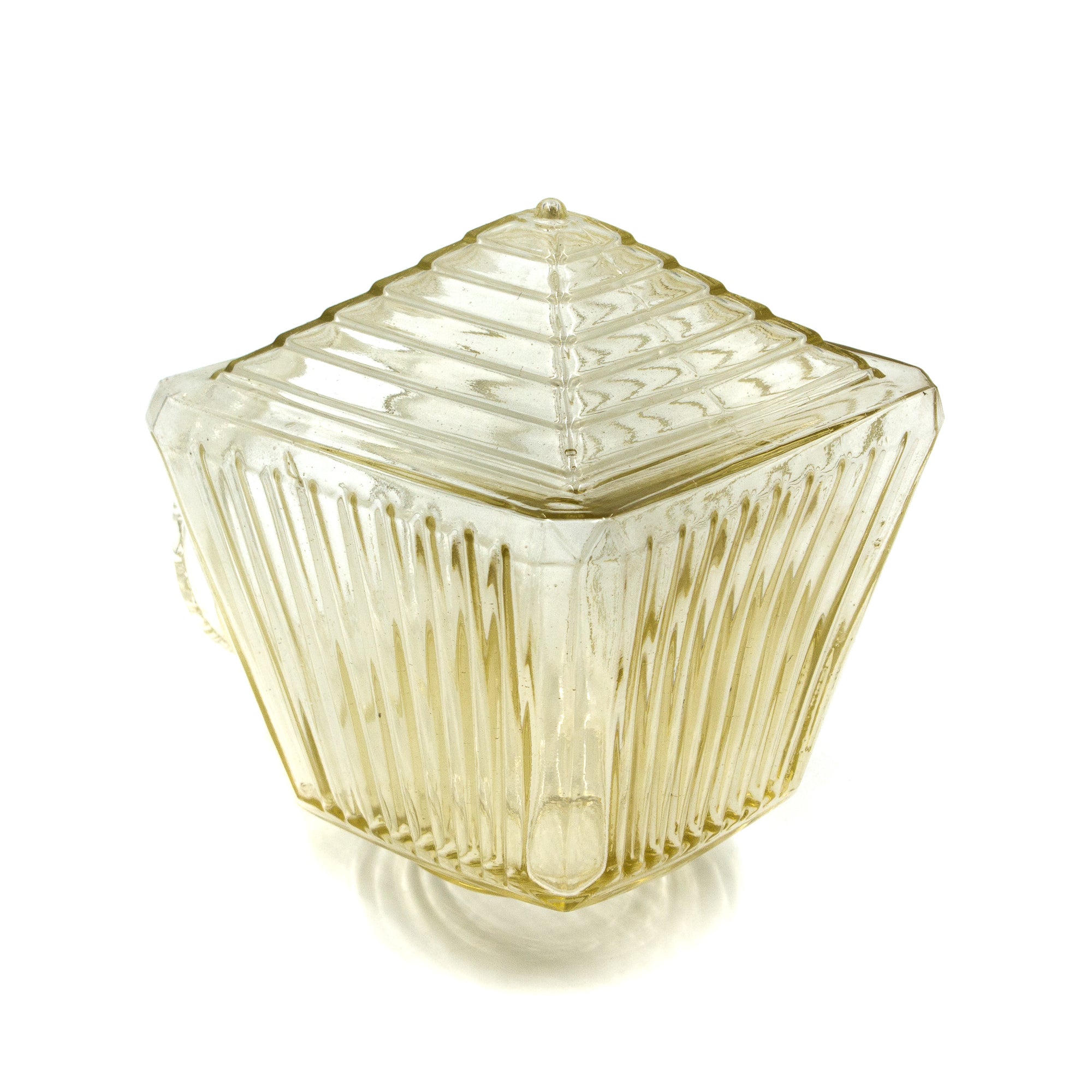 Clear Stepped and Ridged Porch Light Shade