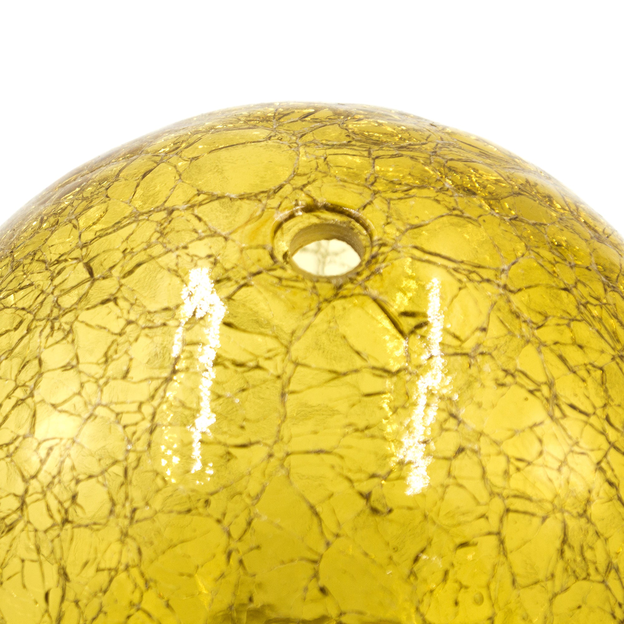 Amber Globe Crackle Glass Shade