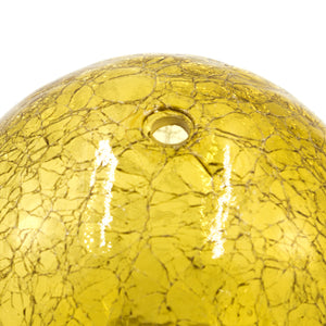 Amber Globe Crackle Glass Shade