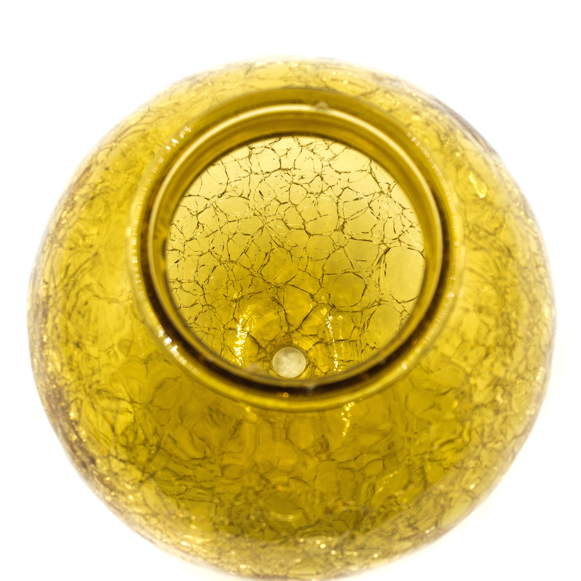 Amber Globe Crackle Glass Shade