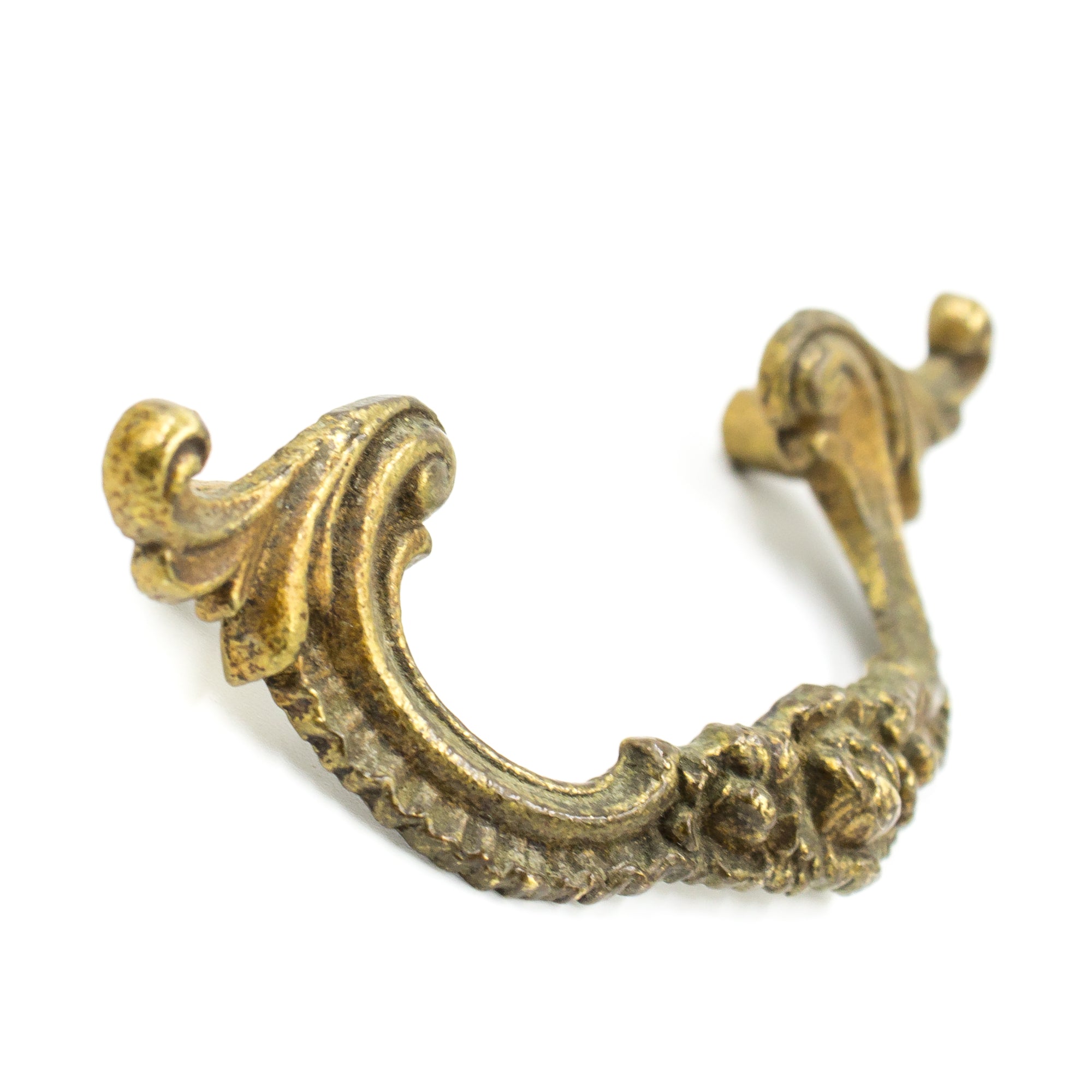 Richly Decorative Small Brass Curved Pulls