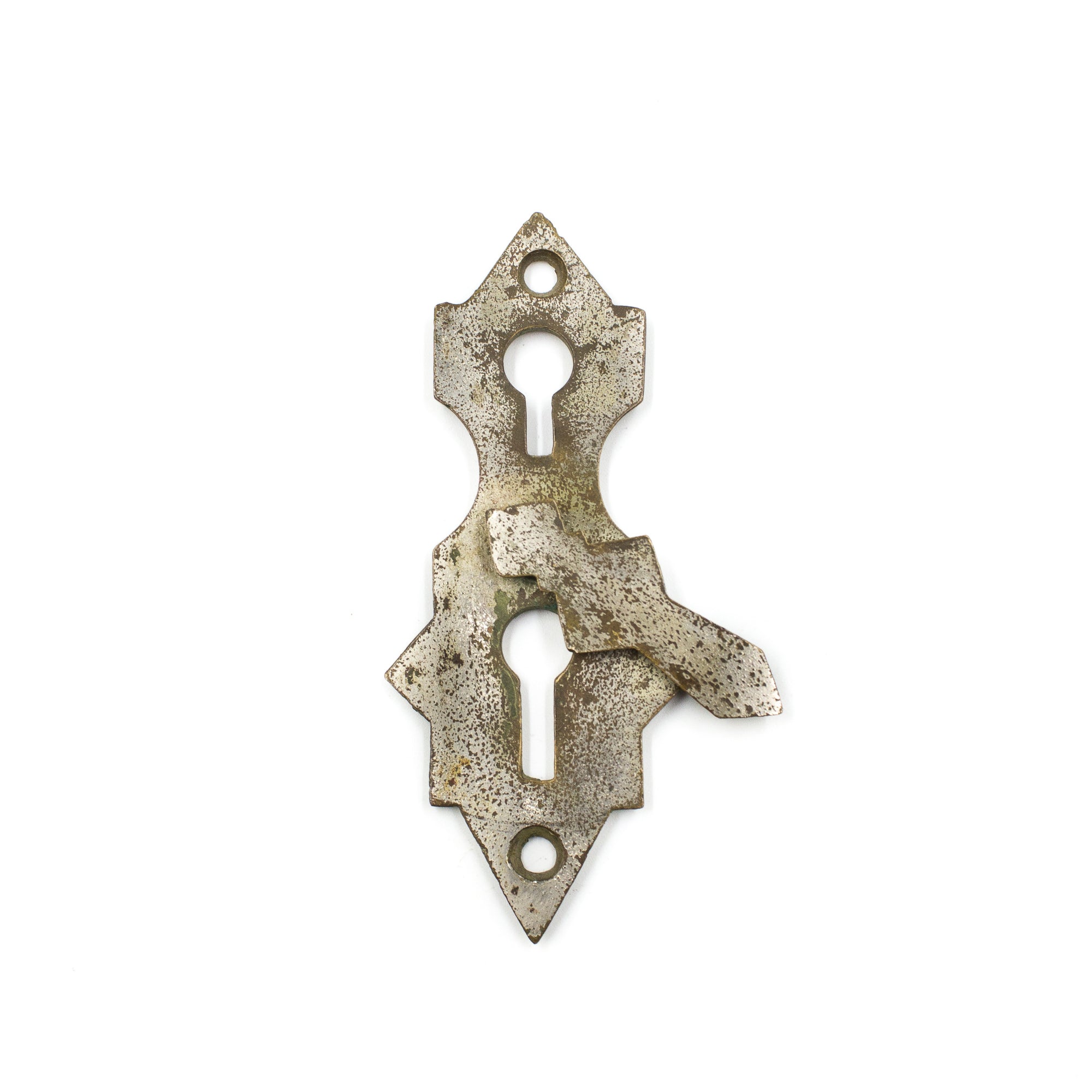 Silver Finish Victorian Double Keyhole Cover