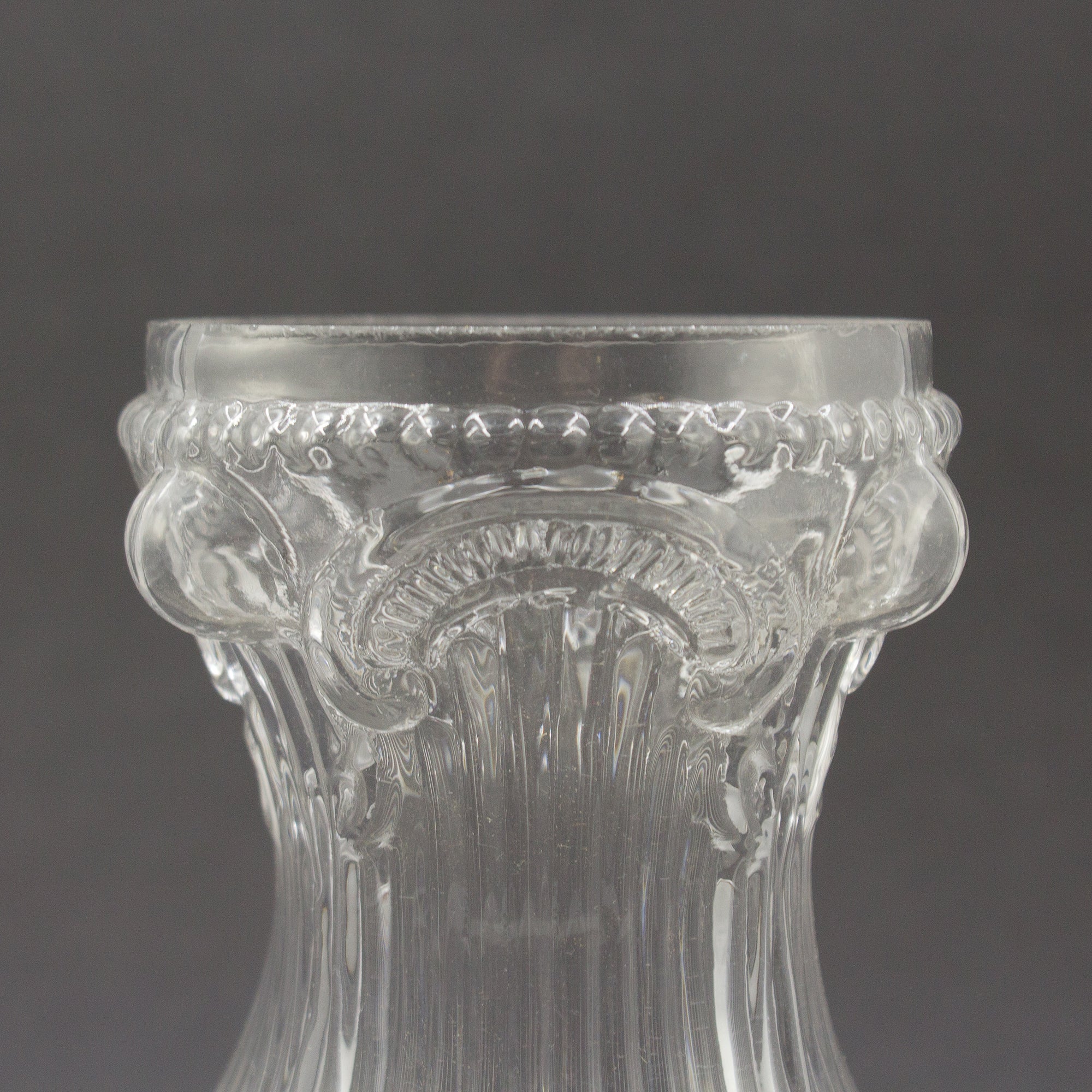 Ornate Cast Clear Hurricane Lamp Shade