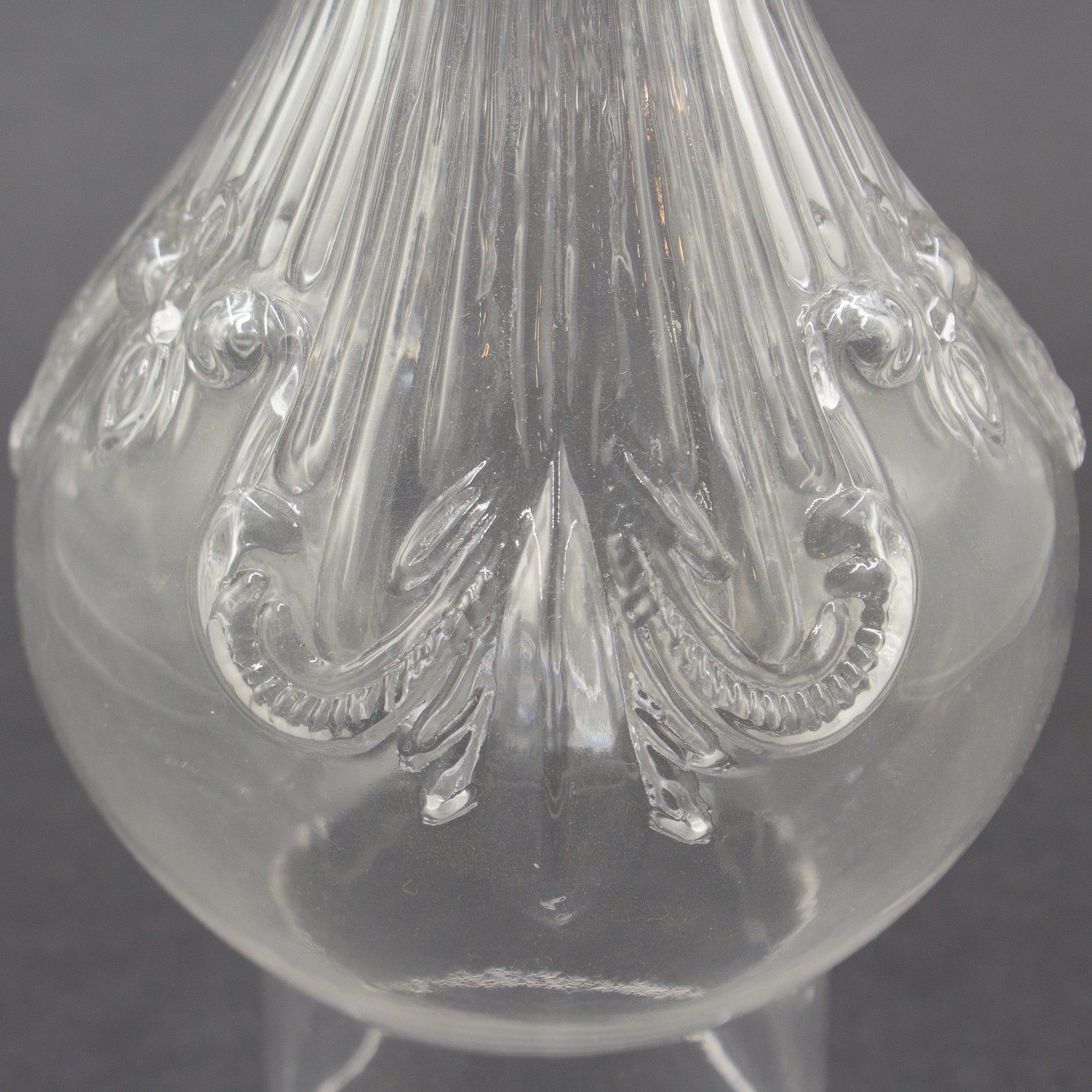 Ornate Cast Clear Hurricane Lamp Shade