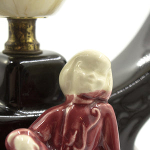 Porcelain Mid-Century Figural Person Table Lamp