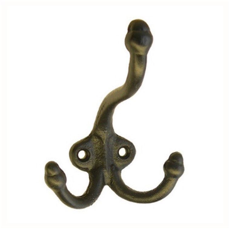 Iron Triple Acorn Hook