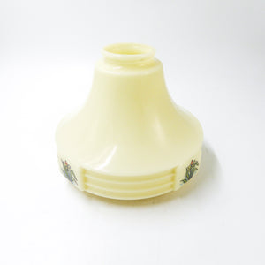 Painted Deco Custard Glass Shade