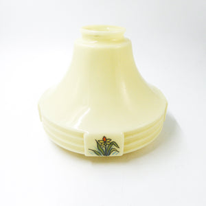 Painted Deco Custard Glass Shade