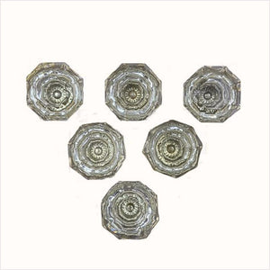 Clear Glass Octogonal Cabinet knobs