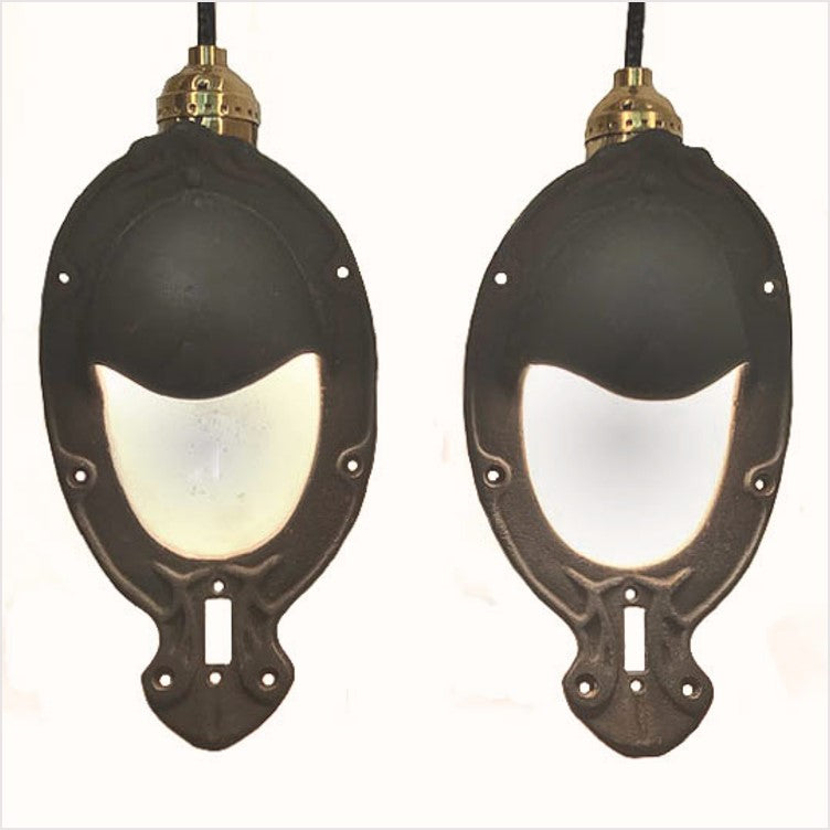 Curved Train Pullman Iron Enamel Wall Sconces